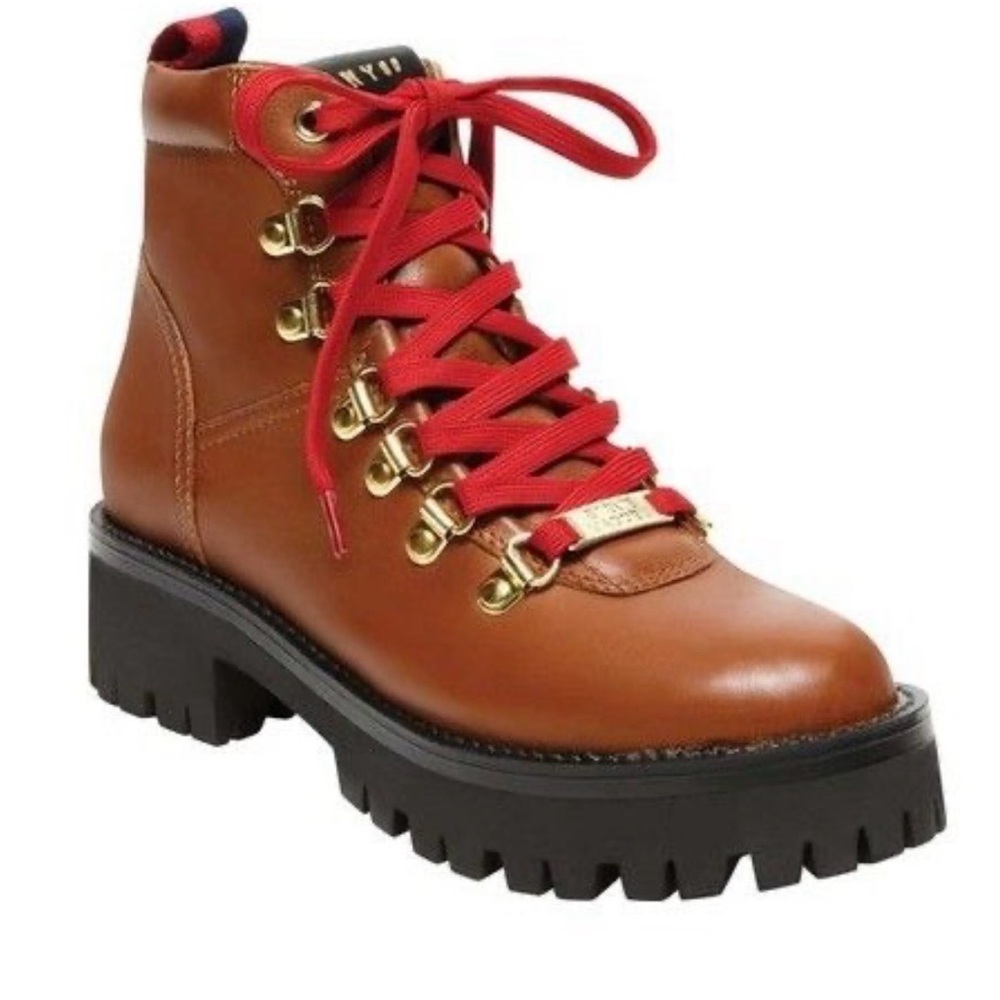 Steve Madden Cognac Bam Combat Boots with Laces